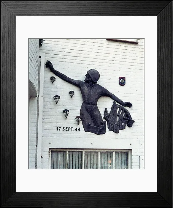 Framed Print : 508th PIR Memorial, Sions Hof Hotel, Berg en Dal Framed Print : 508th PIR Memorial, Sions Hof Hotel, Berg en Dal