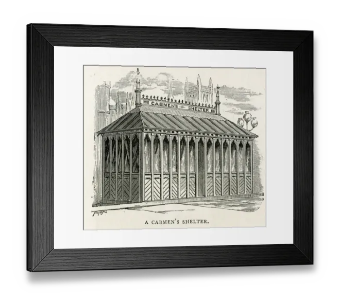 Framed Print : A cabmens shelter, London Framed Print : A cabmens shelter, London