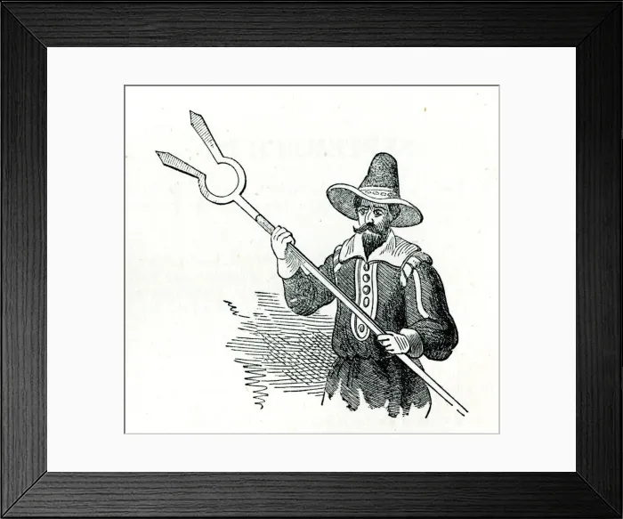 Framed Print : Man with a Dutch catchpole Framed Print : Man with a Dutch catchpole