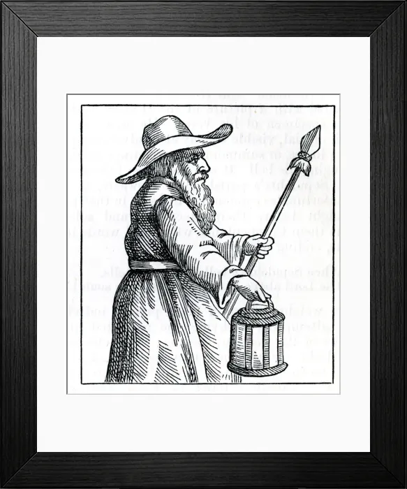 Framed Print : Watchman in the time of King James I Framed Print : Watchman in the time of King James I