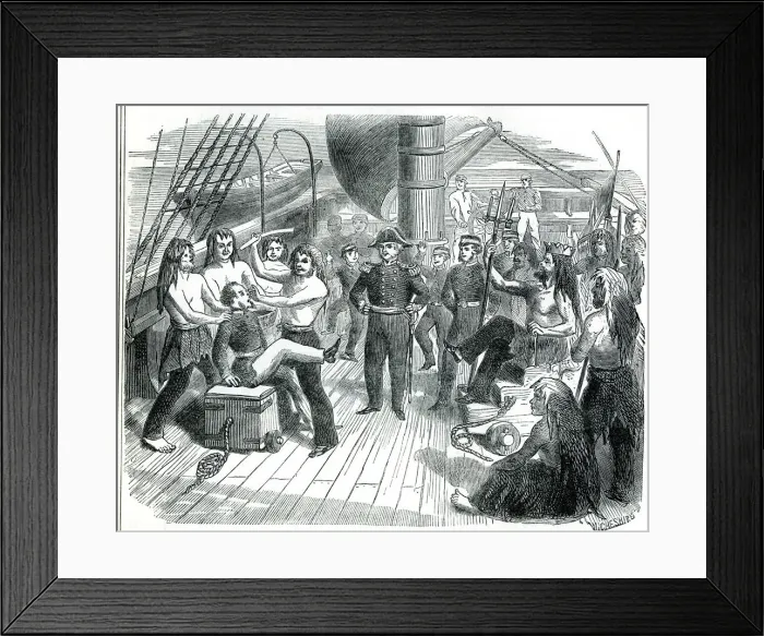 Framed Print : Crossing the dateline, marine ceremonies Framed Print : Crossing the dateline, marine ceremonies