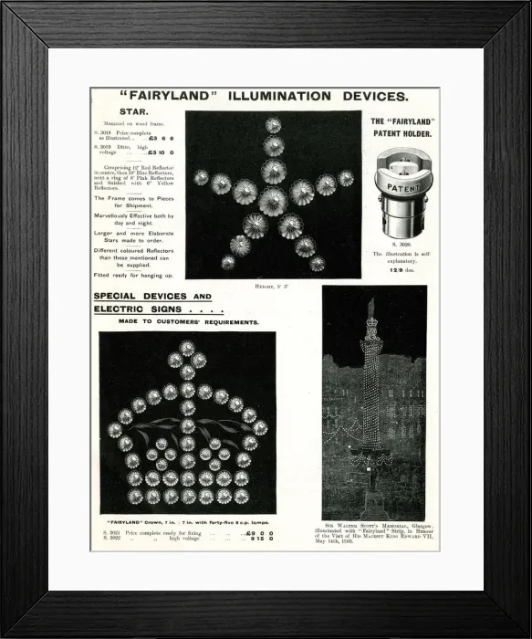 Framed Print : Fairyland illumination devices and electric signs Framed Print : Fairyland illumination devices and electric signs