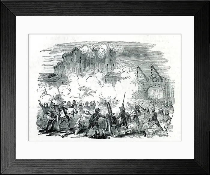 Framed Print : French Revolution, destruction of Bastille, Paris Framed Print : French Revolution, destruction of Bastille, Paris