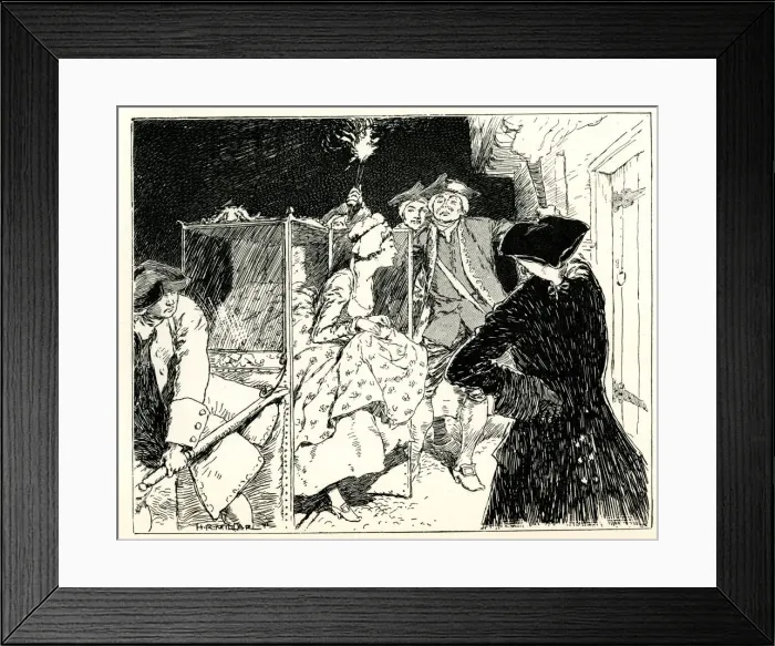 Framed Print : Footmen with torches, London Framed Print : Footmen with torches, London