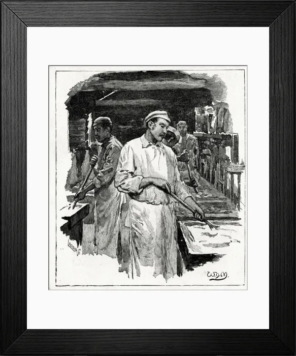 Framed Print : Frys Cocoa and Chocolate, stirring the sugar cream Framed Print : Frys Cocoa and Chocolate, stirring the sugar cream