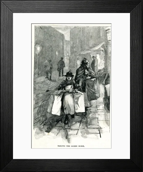 Framed Print : Girl Workers of London - The Match-Box Makers Framed Print : Girl Workers of London - The Match-Box Makers