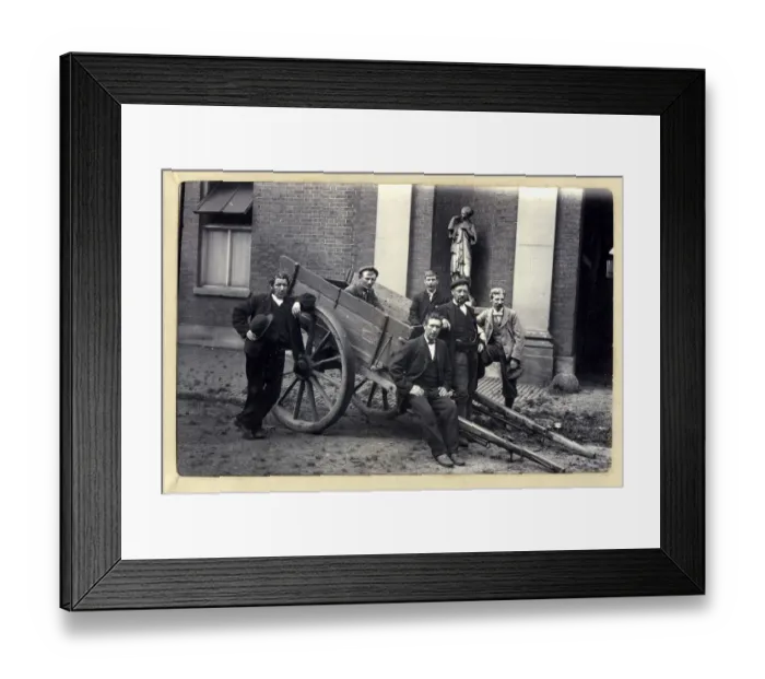 Framed Print : Golf club workers, Trafford Park, Manchester Framed Print : Golf club workers, Trafford Park, Manchester