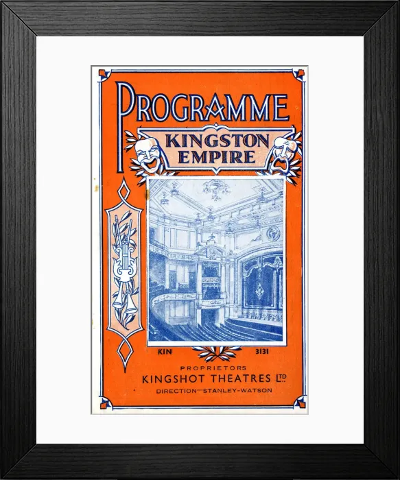 Framed Print : Programme cover, Kingston Empire Theatre, Surrey Framed Print : Programme cover, Kingston Empire Theatre, Surrey