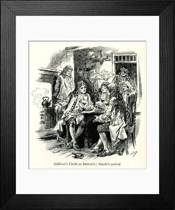 Framed Print : Addisons circle at Buttons Coffee House, London Framed Print : Addisons circle at Buttons Coffee House, London