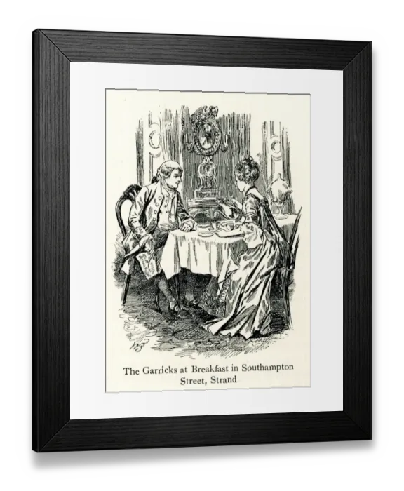 Framed Print : The Garricks at breakfast, Southampton Street, London Framed Print : The Garricks at breakfast, Southampton Street, London