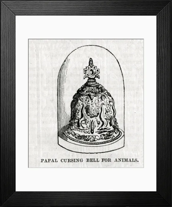 Framed Print : Papal cursing bell for animals Framed Print : Papal cursing bell for animals
