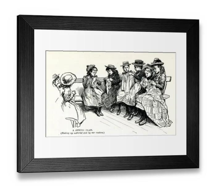 Framed Print : A Sewing Class, Guild of the Good Samaritan Framed Print : A Sewing Class, Guild of the Good Samaritan