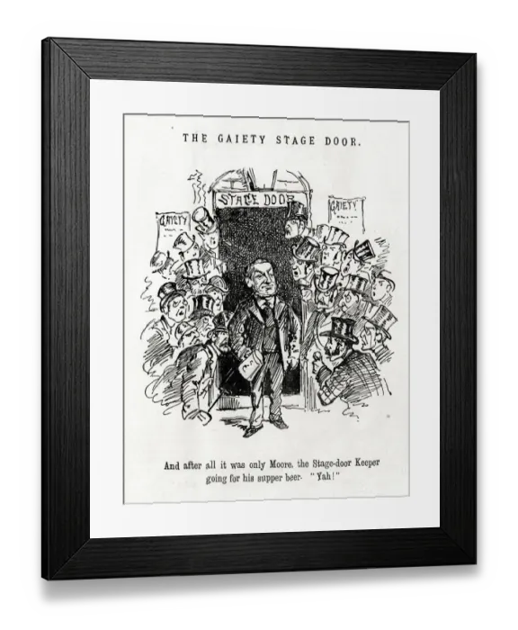 Framed Print : Cartoon, The Gaiety Theatre Stage Door Framed Print : Cartoon, The Gaiety Theatre Stage Door