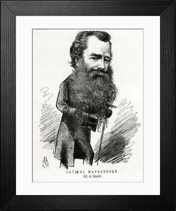 Framed Print : Cartoon portrait, Catling Mavourneen Framed Print : Cartoon portrait, Catling Mavourneen