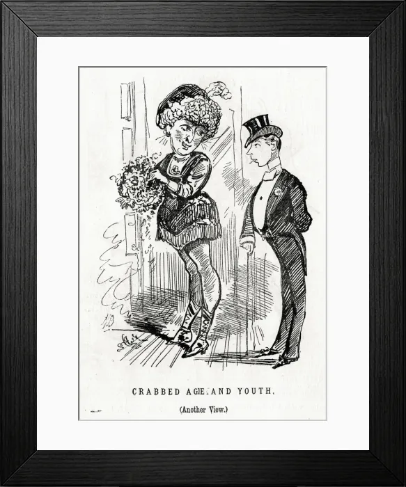 Framed Print : Cartoon, Crabbed Age and Youth (Another View) Framed Print : Cartoon, Crabbed Age and Youth (Another View)