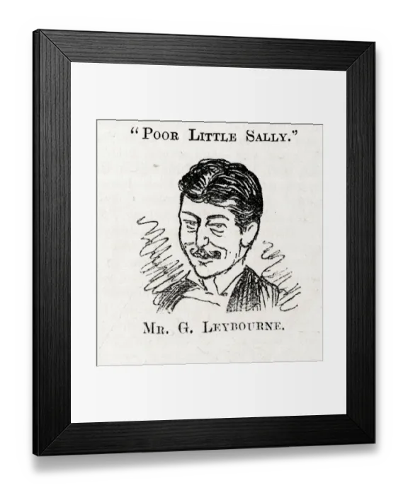 Framed Print : Cartoon, George Leybourne, music hall singer Framed Print : Cartoon, George Leybourne, music hall singer