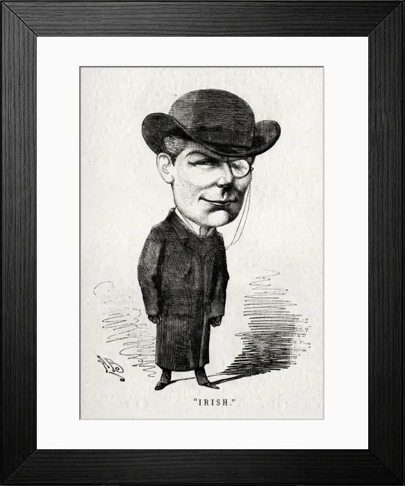 Framed Print : Cartoon, F W Irish, actor