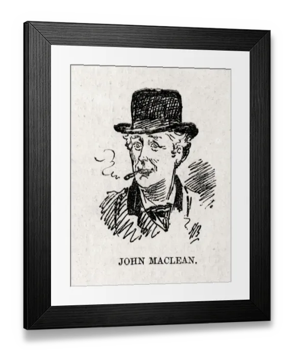 Framed Print : Cartoon portrait, John MacLean Framed Print : Cartoon portrait, John MacLean