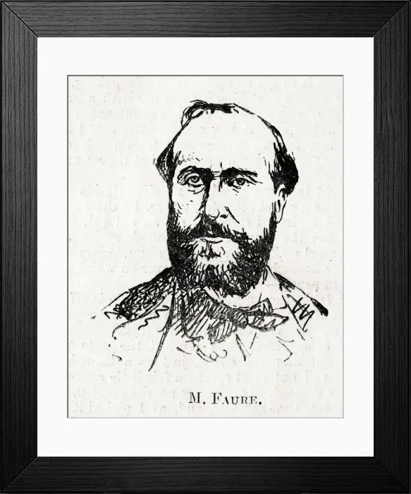 Framed Print : Portrait, Jean-Baptiste Faure, French opera singer Framed Print : Portrait, Jean-Baptiste Faure, French opera singer