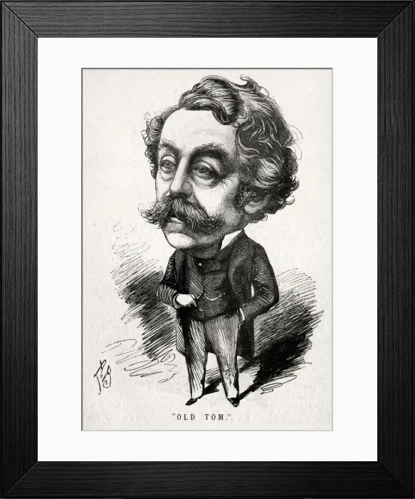 Framed Print : Cartoon portrait, Tom Swinburne, actor Framed Print : Cartoon portrait, Tom Swinburne, actor