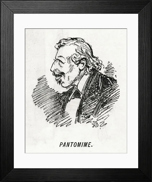 Framed Print : Cartoon portrait, E L Blanchard, English writer Framed Print : Cartoon portrait, E L Blanchard, English writer