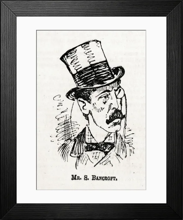 Framed Print : Cartoon portrait, Sir Squire Bancroft, actor-manager Framed Print : Cartoon portrait, Sir Squire Bancroft, actor-manager