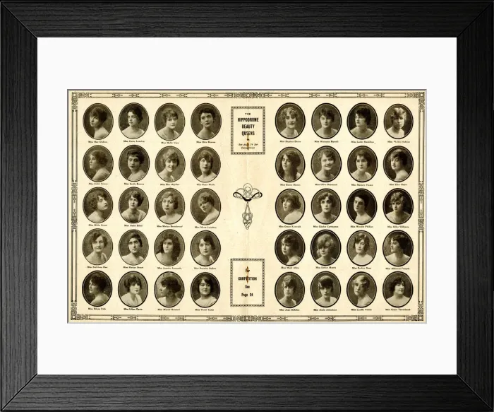 Framed Print : The Hippodrome Beauty Queens, London Framed Print : The Hippodrome Beauty Queens, London