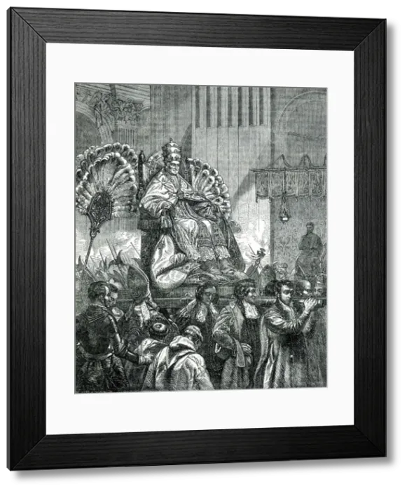 Framed Print : The Pope in St Peters Church, Rome, on Easter Day Framed Print : The Pope in St Peters Church, Rome, on Easter Day