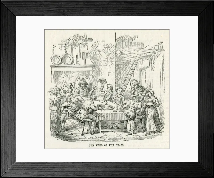 Framed Print : Twelfth Day celebration, The King of the Bean Framed Print : Twelfth Day celebration, The King of the Bean