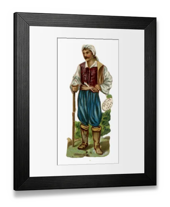 Framed Print : Victorian scrap, a native of Crete Framed Print : Victorian scrap, a native of Crete