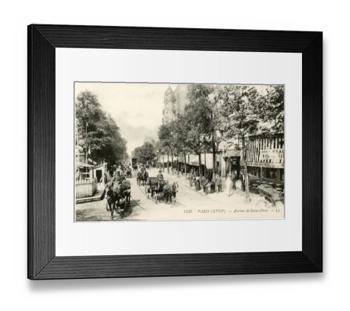 Framed Print : Avenue de St Ouen, Paris, France Framed Print : Avenue de St Ouen, Paris, France
