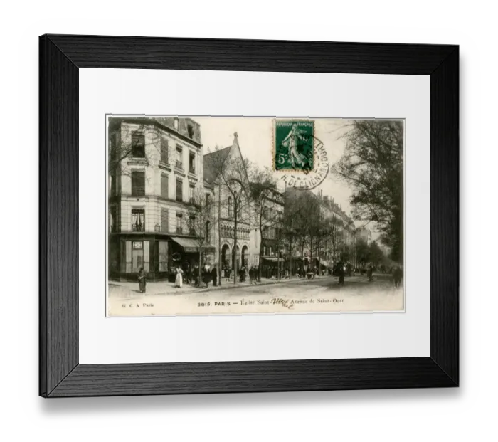 Framed Print : St Michel Church, Avenue de St Ouen, Paris, France Framed Print : St Michel Church, Avenue de St Ouen, Paris, France