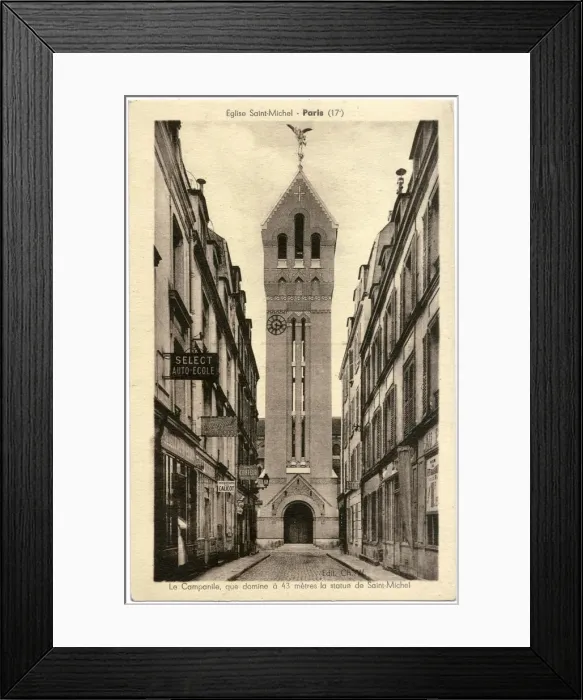 Framed Print : Campanile of St Michel Church, Paris, France Framed Print : Campanile of St Michel Church, Paris, France