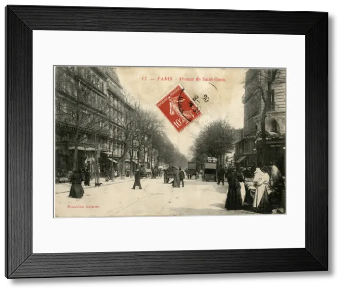 Framed Print : Avenue de St Ouen, Paris, France Framed Print : Avenue de St Ouen, Paris, France