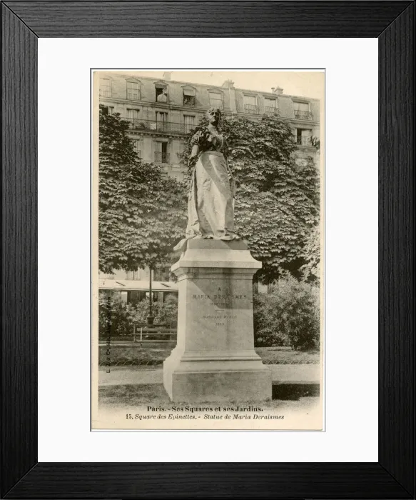 Framed Print : Statue to Maria Deraismes, Square Epinettes, Paris, France Framed Print : Statue to Maria Deraismes, Square Epinettes, Paris, France