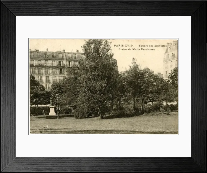 Framed Print : Statue in Square des Epinettes, Paris, France Framed Print : Statue in Square des Epinettes, Paris, France