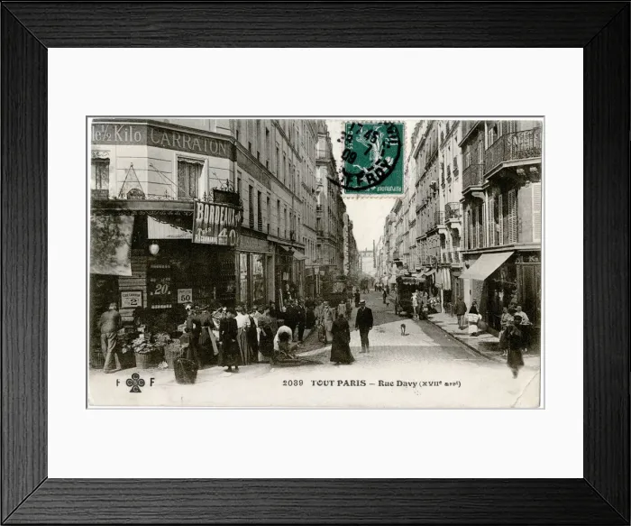 Framed Print : Rue Davy, Avenue de St Ouen, Paris, France Framed Print : Rue Davy, Avenue de St Ouen, Paris, France