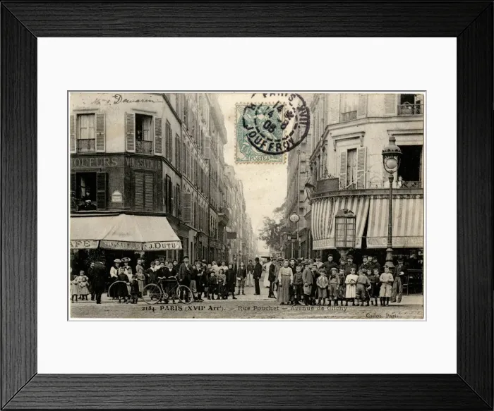 Framed Print : Rue Pouchet, Avenue de Clichy, Paris, France Framed Print : Rue Pouchet, Avenue de Clichy, Paris, France