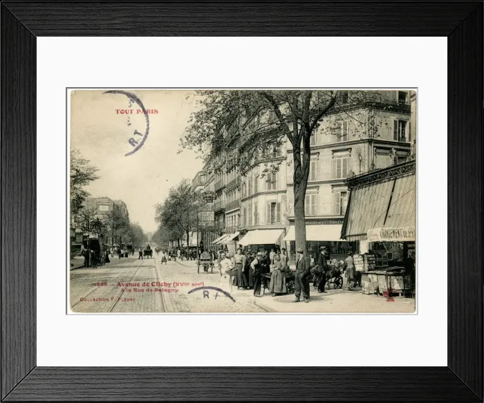 Framed Print : Avenue de Clichy and Rue Balagny, Paris, France Framed Print : Avenue de Clichy and Rue Balagny, Paris, France