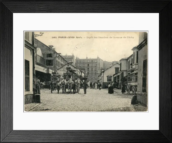 Framed Print : Bus depot, Avenue de Clichy, Paris, France Framed Print : Bus depot, Avenue de Clichy, Paris, France