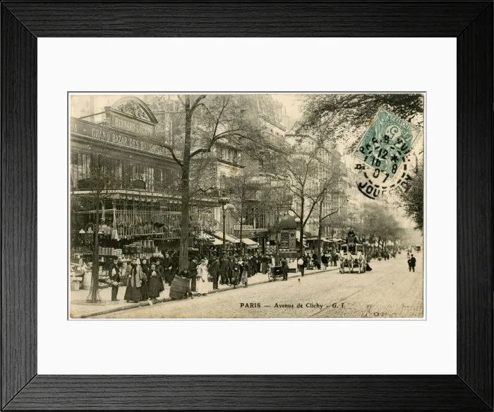 Framed Print : Scene in the Avenue de Clichy, Paris, France Framed Print : Scene in the Avenue de Clichy, Paris, France