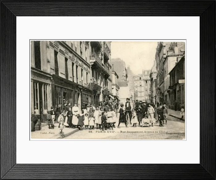 Framed Print : Rue Jacquemont, Avenue de Clichy, Paris, France Framed Print : Rue Jacquemont, Avenue de Clichy, Paris, France