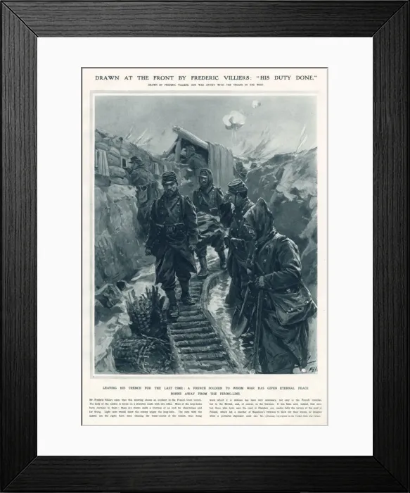 Framed Print : His Duty Done by Frederic Villiers Framed Print : His Duty Done by Frederic Villiers