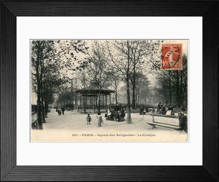 Framed Print : Scene in the Square des Batignolles, Paris, France Framed Print : Scene in the Square des Batignolles, Paris, France