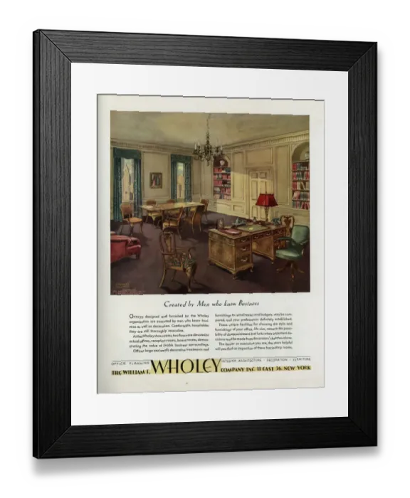 Framed Print : Advert, William F Wholey Company, New York City, USA Framed Print : Advert, William F Wholey Company, New York City, USA