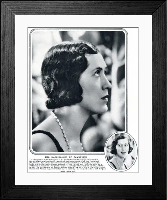 Framed Print : The Marchioness of Cambridge by Madame Yevonde Framed Print : The Marchioness of Cambridge by Madame Yevonde