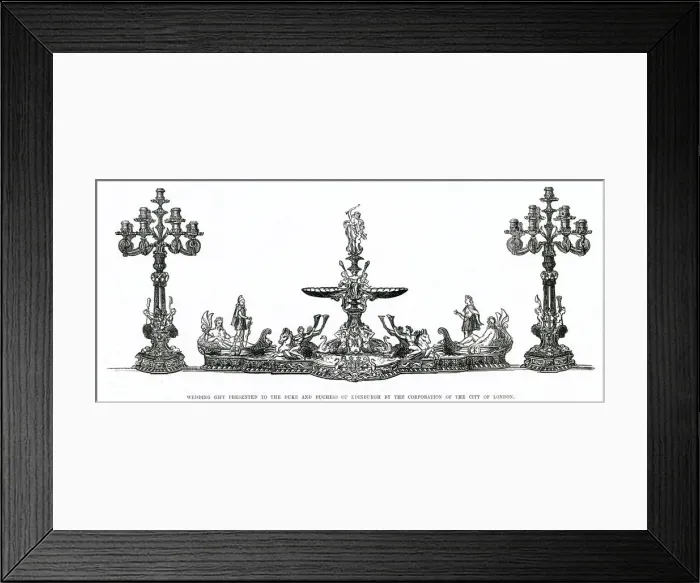 Framed Print : Wedding gfits presented to the Duke & Duchess of Edinburgh