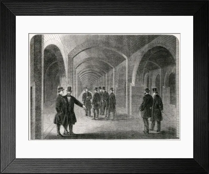 Framed Print : Underground Reservoir at Crossness 1865 Framed Print : Underground Reservoir at Crossness 1865