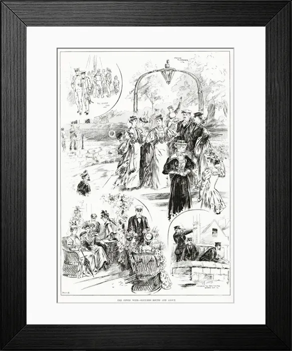 Framed Print : Cowes week 1894 Framed Print : Cowes week 1894