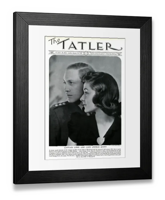 Framed Print : Tatler cover, Lord and Lady George Scott by Madame Yevonde Framed Print : Tatler cover, Lord and Lady George Scott by Madame Yevonde